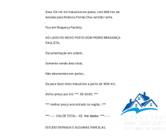 Área Industrial com 725 mil m²  em Bragança Paulista SP