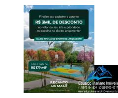 LANÇAMENTO RECANTO DA MATA em Atibaia SP